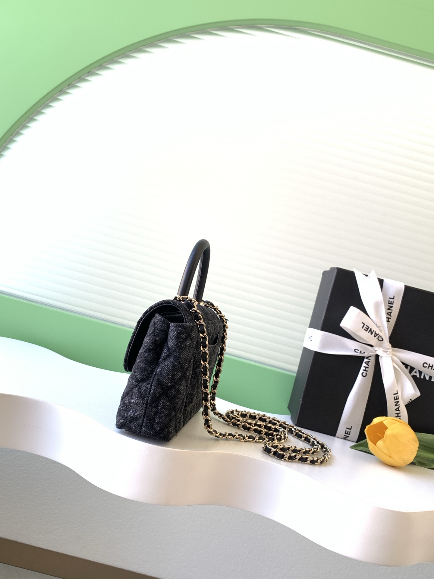 [Chanel] 샤넬 26P 코코 핸들(Coco Handle) - 블랙 데님 미니 (AS4244) 가방