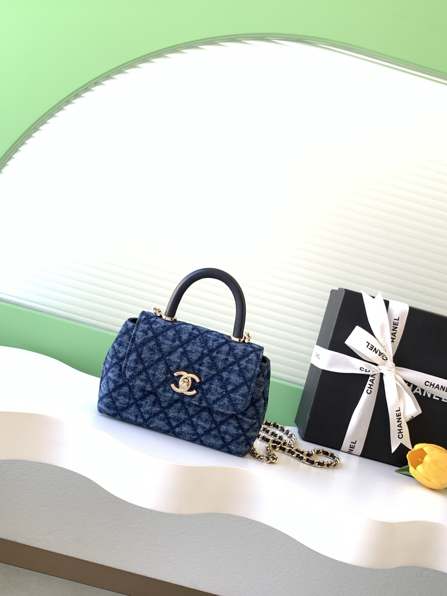 [Chanel] 샤넬 26P 코코 핸들(Coco Handle) - 블루 데님 미니 (AS4244) 가방