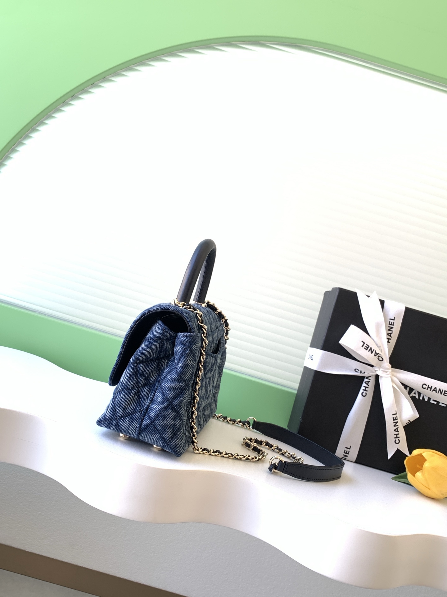 [Chanel] 샤넬 26P 코코 핸들(Coco Handle) - 블루 데님 스몰 (AS2215) 가방