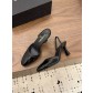 샤넬(CHANEL) 배색 컷아웃 슬링백 하이힐 샌들 신발