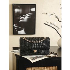 [Chanel] 샤넬 26S CF 2.55 블랙 골드 크로커다일 숄더백 가방