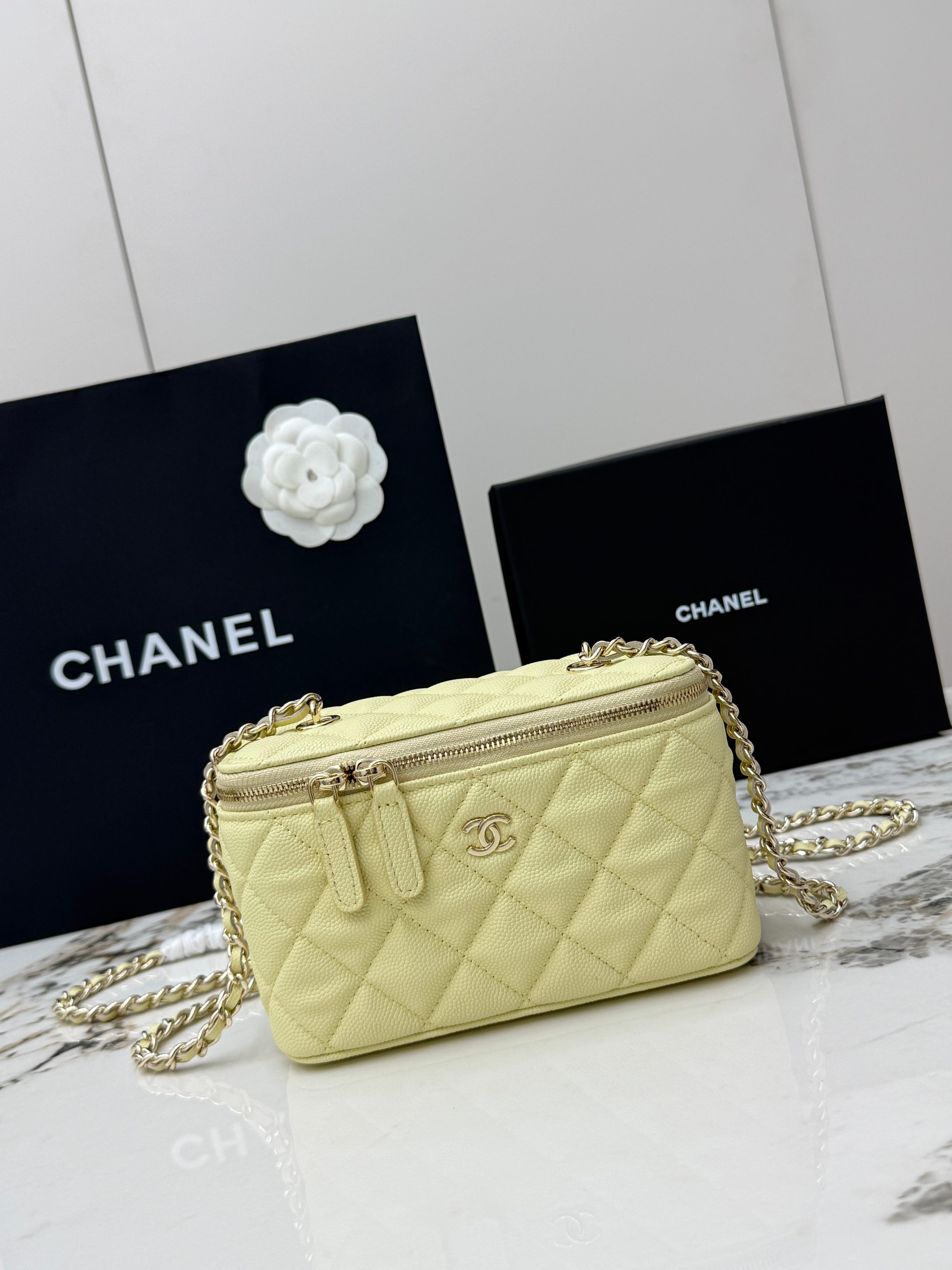 [Chanel] 샤넬 24K 캐비어 미니 코스메틱 케이스 (AP1341) 파우치백 가방