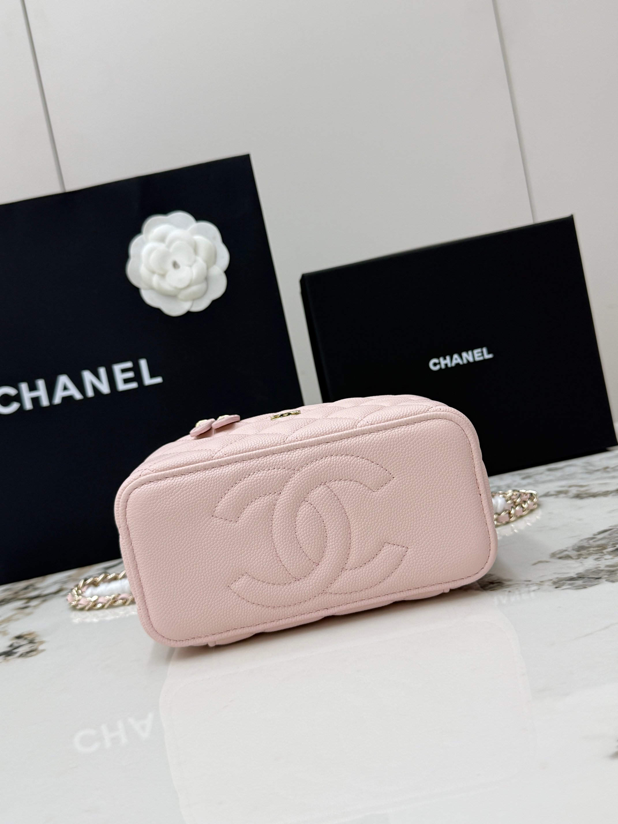 [Chanel] 샤넬 24K 캐비어 미니 코스메틱 케이스 (AP1341) 파우치백 가방