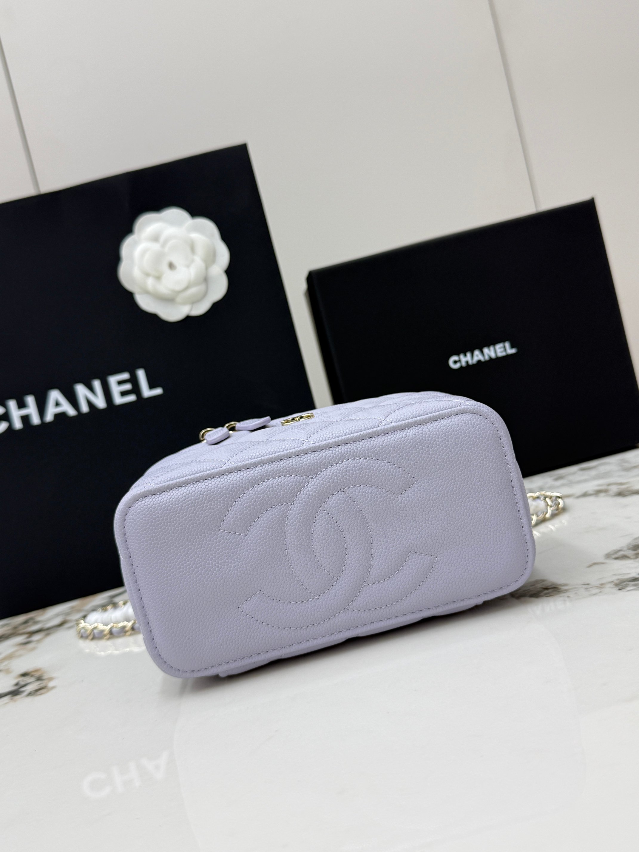 [Chanel] 샤넬 24K 캐비어 미니 코스메틱 케이스 (AP1341) 파우치백 가방