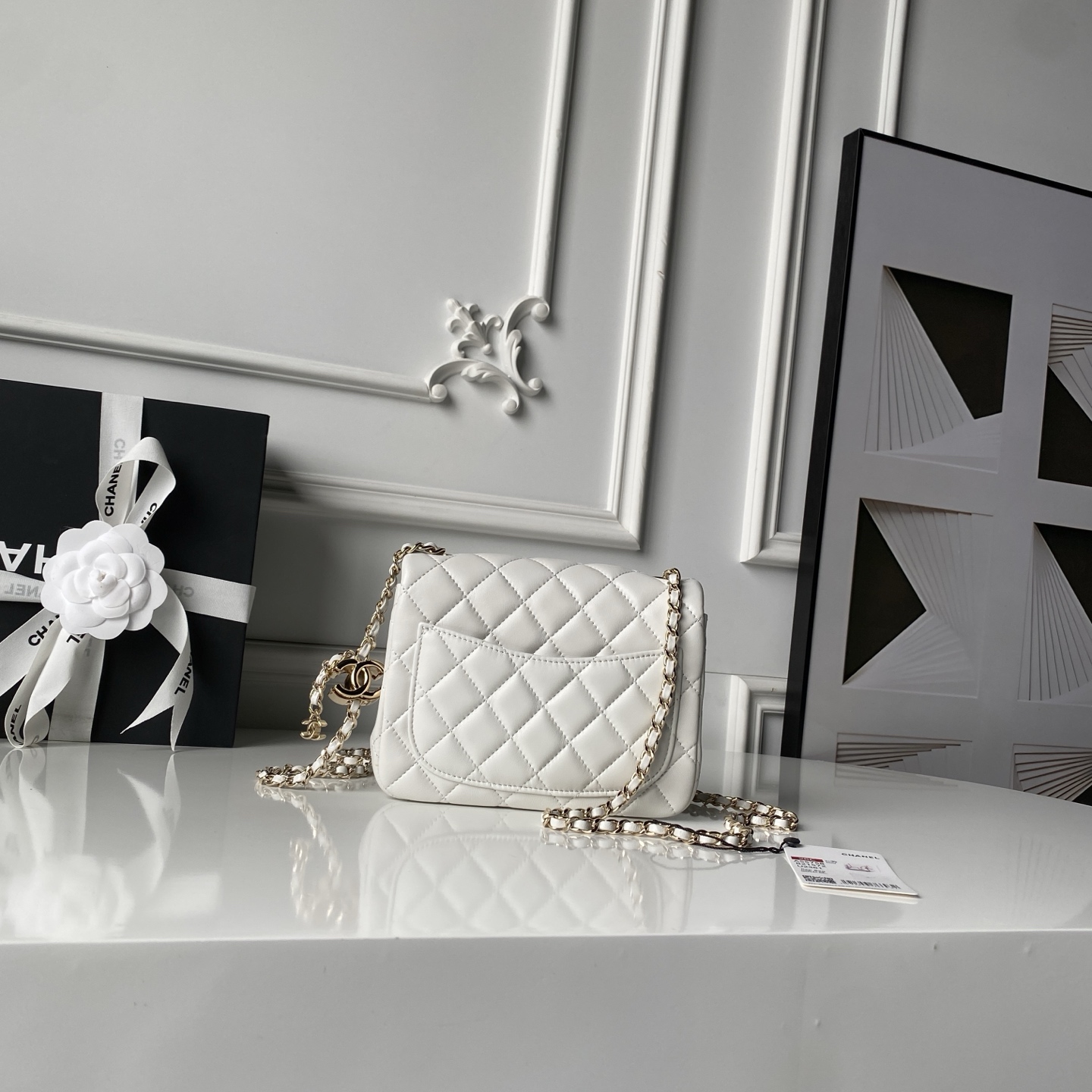 [Chanel] 샤넬 26C CF 시리즈 샴페인 골드 램스킨 (AS5758) 숄더백 가방