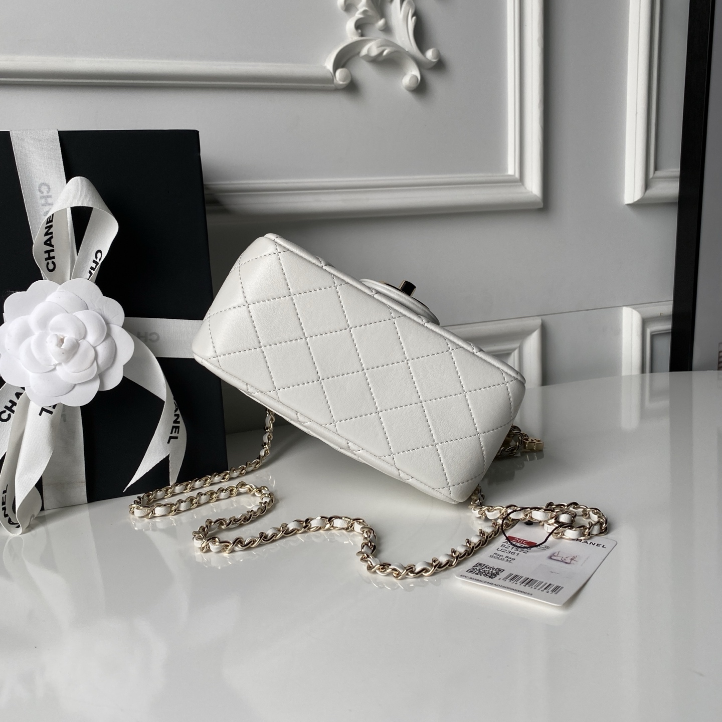 [Chanel] 샤넬 26C CF 시리즈 샴페인 골드 램스킨 (AS5758) 숄더백 가방