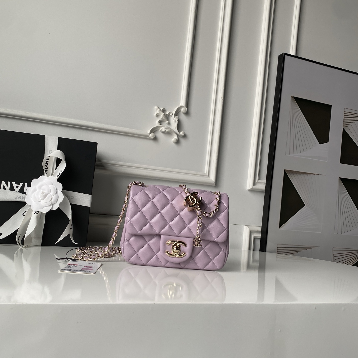 [Chanel] 샤넬 26C CF 시리즈 샴페인 골드 램스킨 (AS5758) 숄더백 가방