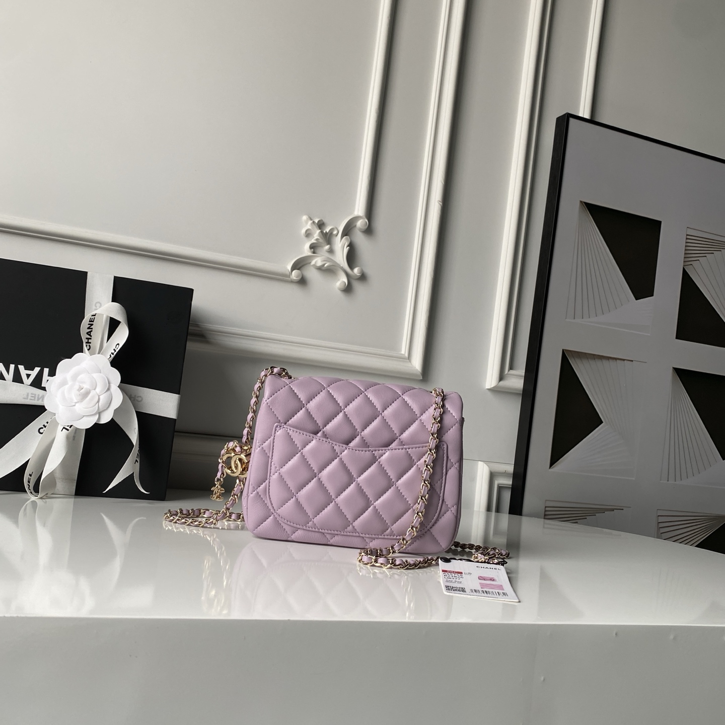 [Chanel] 샤넬 26C CF 시리즈 샴페인 골드 램스킨 (AS5758) 숄더백 가방