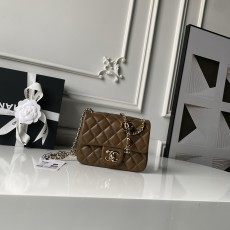 [Chanel] 샤넬 26C CF 시리즈 샴페인 골드 램스킨 (AS5758) 숄더백 가방