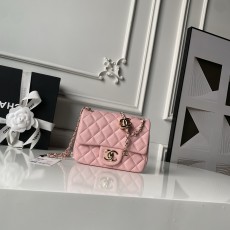 [Chanel] 샤넬 26C CF 시리즈 샴페인 골드 램스킨 (AS5758) 숄더백 가방