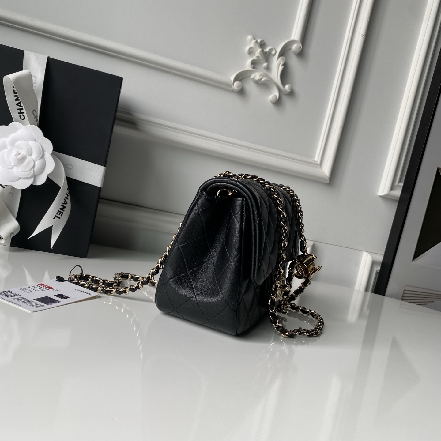 [Chanel] 샤넬 26C CF 시리즈 샴페인 골드 램스킨 (AS5758) 숄더백 가방