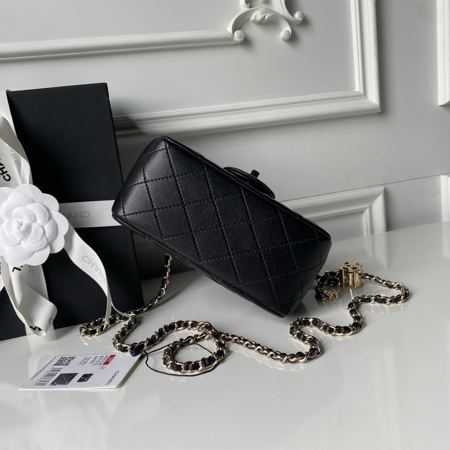 [Chanel] 샤넬 26C CF 시리즈 샴페인 골드 램스킨 (AS5758) 숄더백 가방