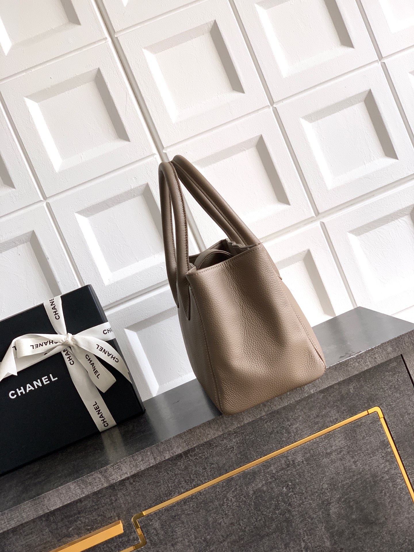 [Chanel] 샤넬 서프 토트백 - 멜란지 브라운 가방 스몰