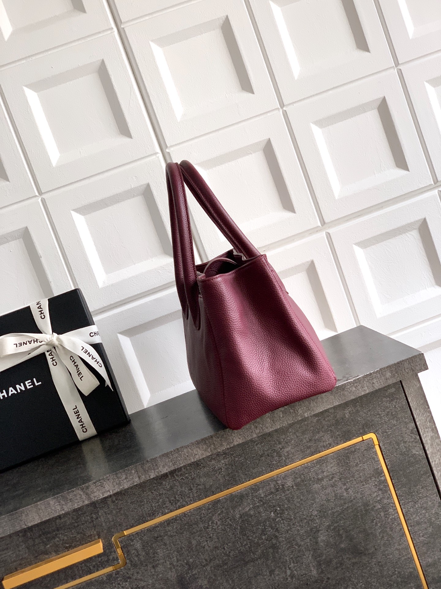 [Chanel] 샤넬 서프 토트백 - 와인 레드 가방 스몰