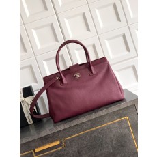 [Chanel] 샤넬 서프 토트백 - 와인 레드 가방 라지