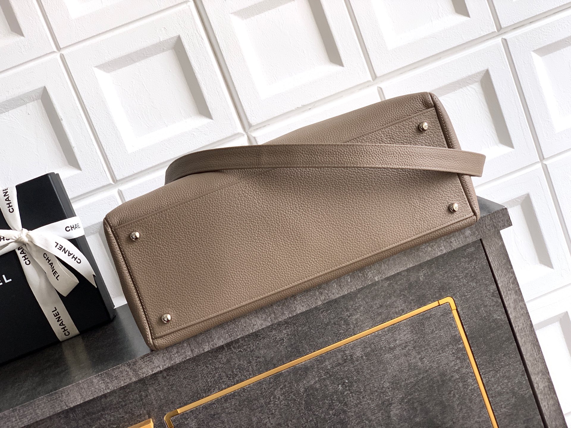 [Chanel] 샤넬 서프 토트백 - 멜란지 브라운 가방 라지