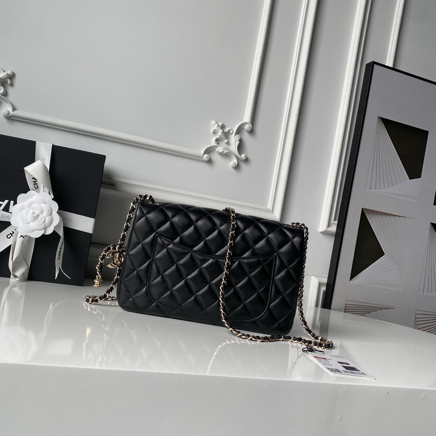 [Chanel] 샤넬 26C CF 시리즈 샴페인 골드 램스킨 (AS5756) 숄더백 가방