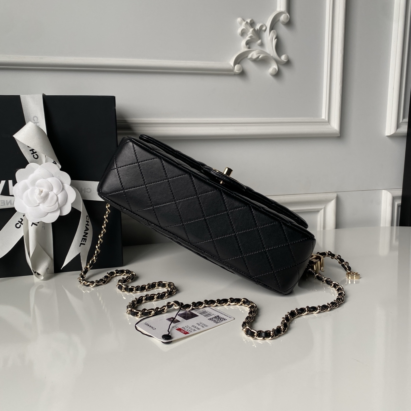 [Chanel] 샤넬 26C CF 시리즈 샴페인 골드 램스킨 (AS5756) 숄더백 가방