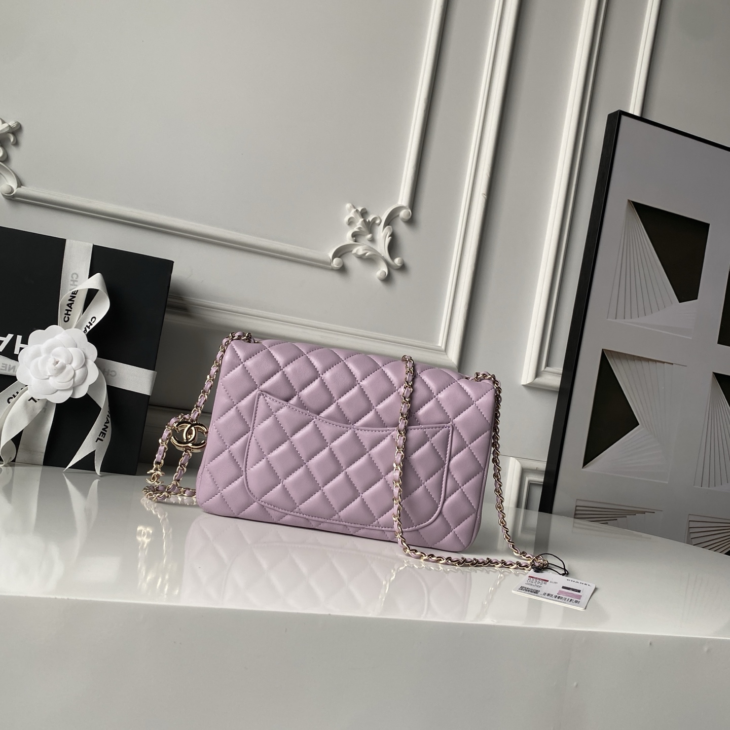 [Chanel] 샤넬 26C CF 시리즈 샴페인 골드 램스킨 (AS5756) 숄더백 가방