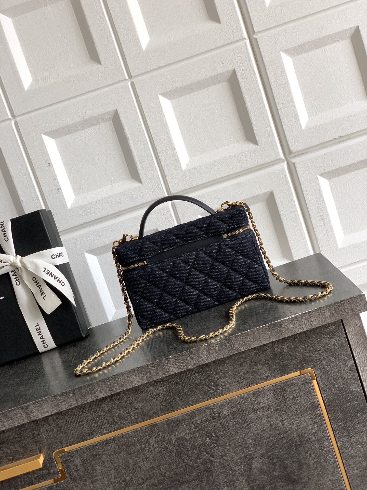 [Chanel] 샤넬 26ss 대님 LP백 파우치백 가방 - 다크 블루