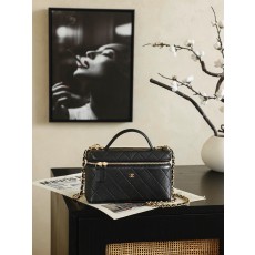 [Chanel] 샤넬 26p 블랙 고트스킨 LP 런치박스백 (AP5100) 파우치백 가방