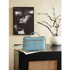 [Chanel] 샤넬 26p 블루 고트스킨 LP 런치박스백 (AP5100) 파우치백 가방