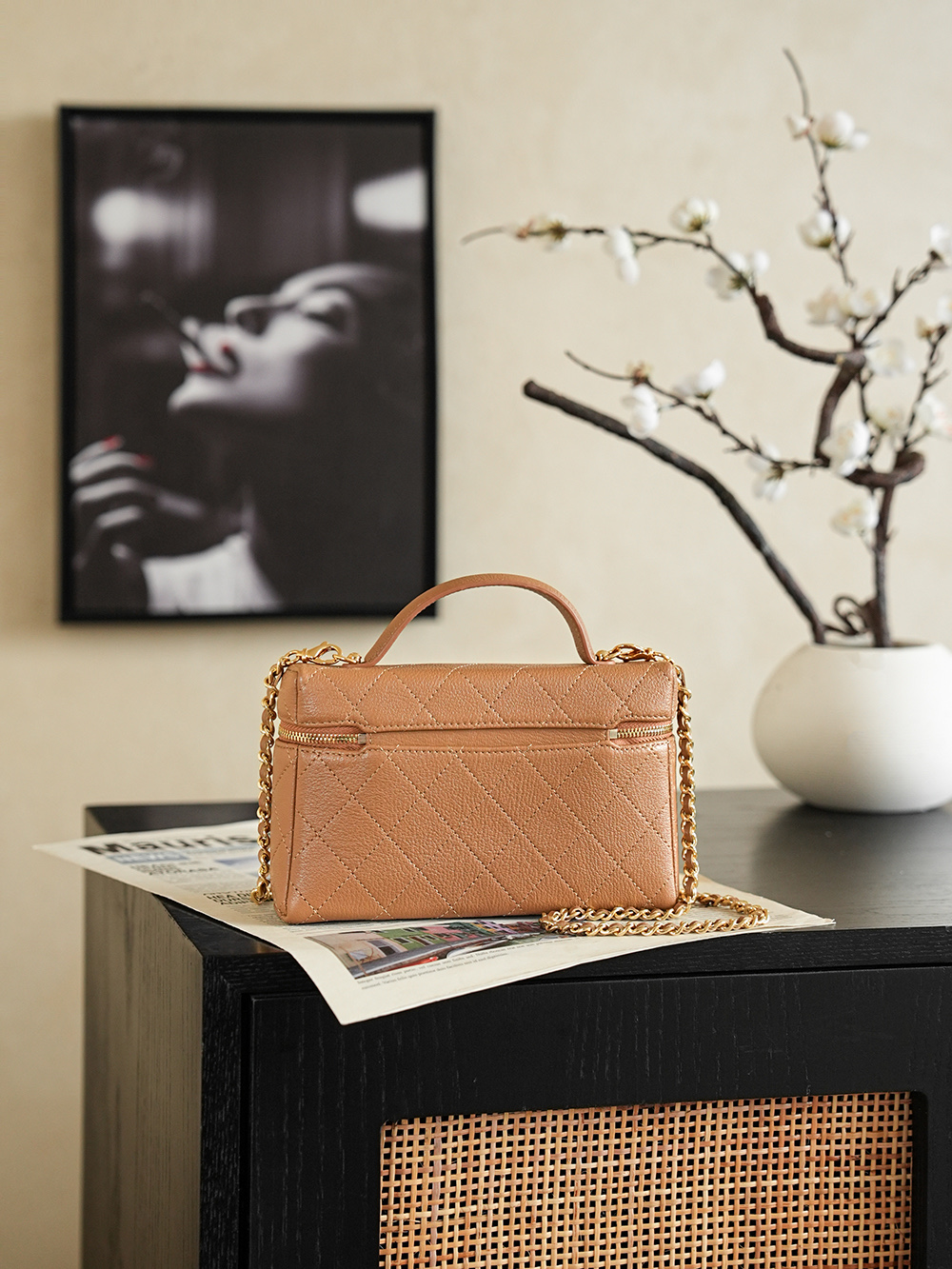 [Chanel] 샤넬 26p 카라멜 고트스킨 LP 런치박스백 (AP5100) 파우치백 가방