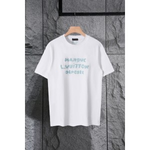 루이비통(LV) 자수 라운드 반팔 티셔츠 의류