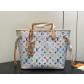 [Louis Vuitton] LV 루이비통 x 무라카미 다카시 리에디션 Neverfull 네버풀 MM - 화이트 멀티컬러 토트백 숄더백 가방