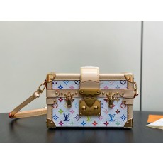 [Louis Vuitton] LV 루이비통 x 무라카미 다카시 리에디션 쁘띠 말(Petite Malle) - 화이트 멀티컬러 트렁크백 가방