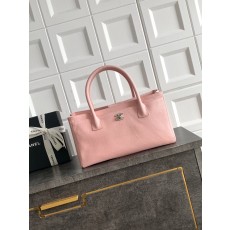 [Chanel] 샤넬 Cerf(서프) 토트백 가방 - 핑크 은장 (베이비 스킨 카프스킨) 스몰