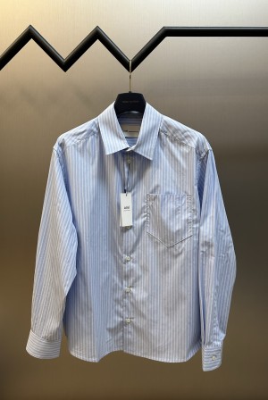 아미(AMI) 하트 자수 스트라이프 코튼 셔츠 의류