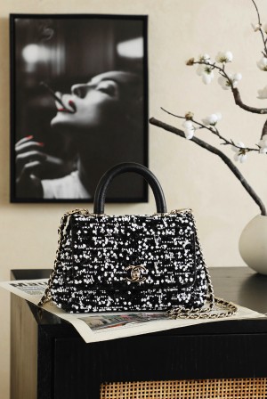 [Chanel] 샤넬 26P 코코핸들 스팽글 자수 트위드백 숄더백 토트백 가방