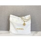 [Chanel] 샤넬 22P 22백 미디움 가방 - 화이트 금장