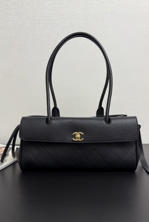 [Chanel] 샤넬 26S 볼링백 숄더백 가방 - 블랙 금장