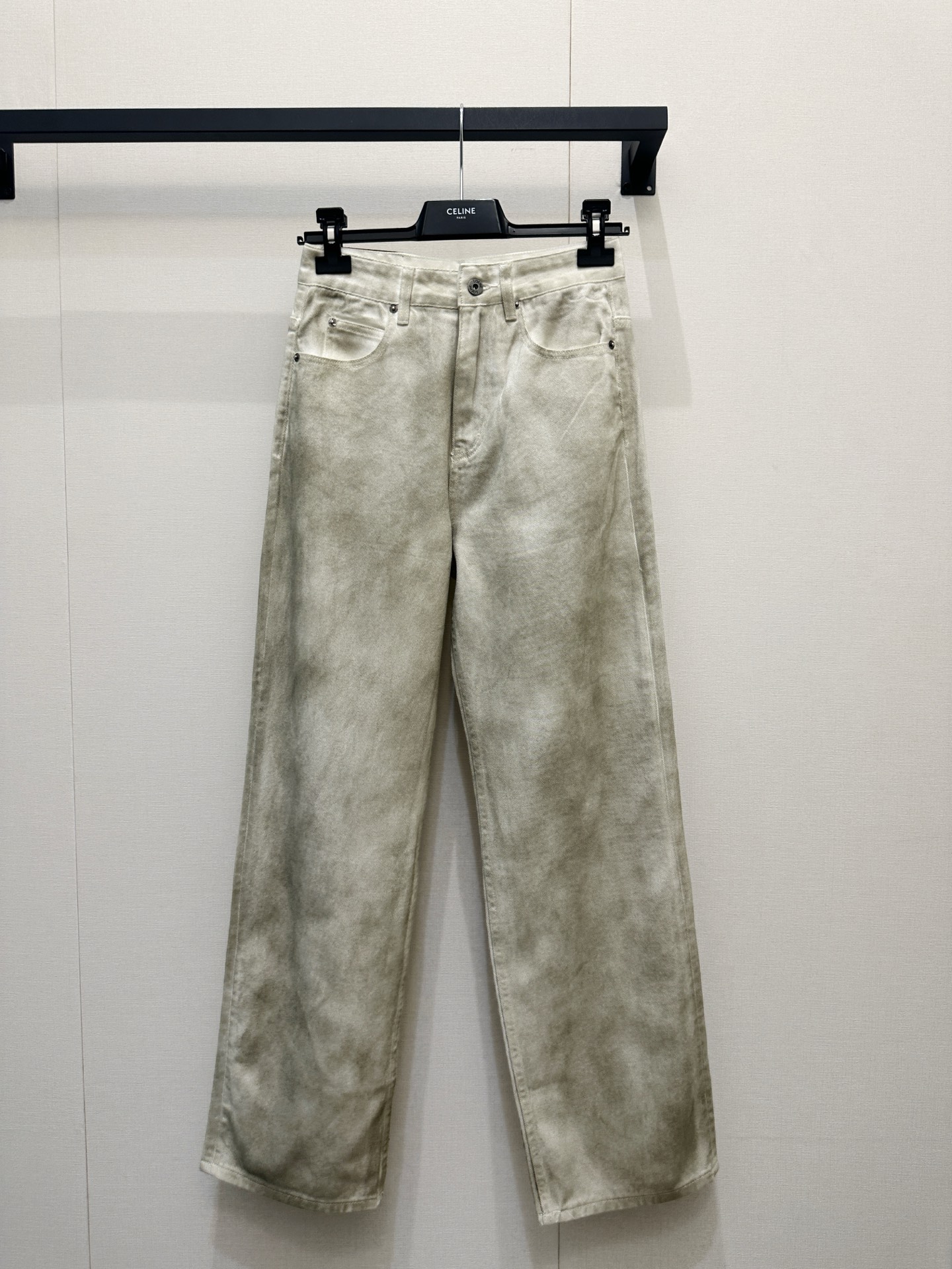 로에베(LOEWE) 워시드 자수 와이드 데님 팬츠 의류