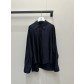 로에베(LOEWE) 블랙 언발 새틴 셔츠 의류