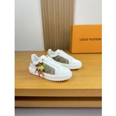 [Louis Vuitton] LV 루이비통 프리미엄 실크 카프스킨 커플 스니커즈 신발