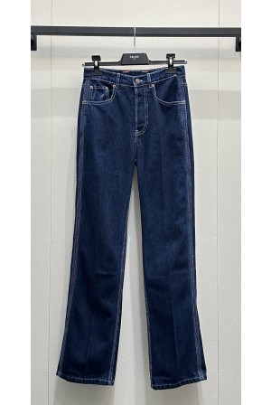 셀린느(CELINE) 콘트라스트 스티치 와이드 데님 팬츠 의류