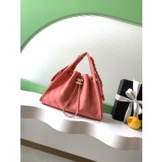 [Chanel] 샤넬 26C 누벅 퀼팅 드로스트링 버킷백 가방 (라지)