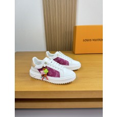 [Louis Vuitton] LV 루이비통 프리미엄 실크 카프스킨 커플 스니커즈 신발