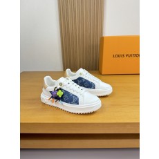 [Louis Vuitton] LV 루이비통 프리미엄 실크 카프스킨 커플 스니커즈 신발