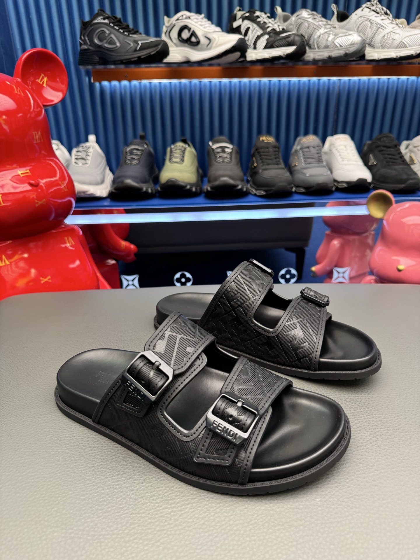 [Fendi] 펜디 '몬스터' 프리미엄 남성 슬라이드 슬리퍼 샌들 신발