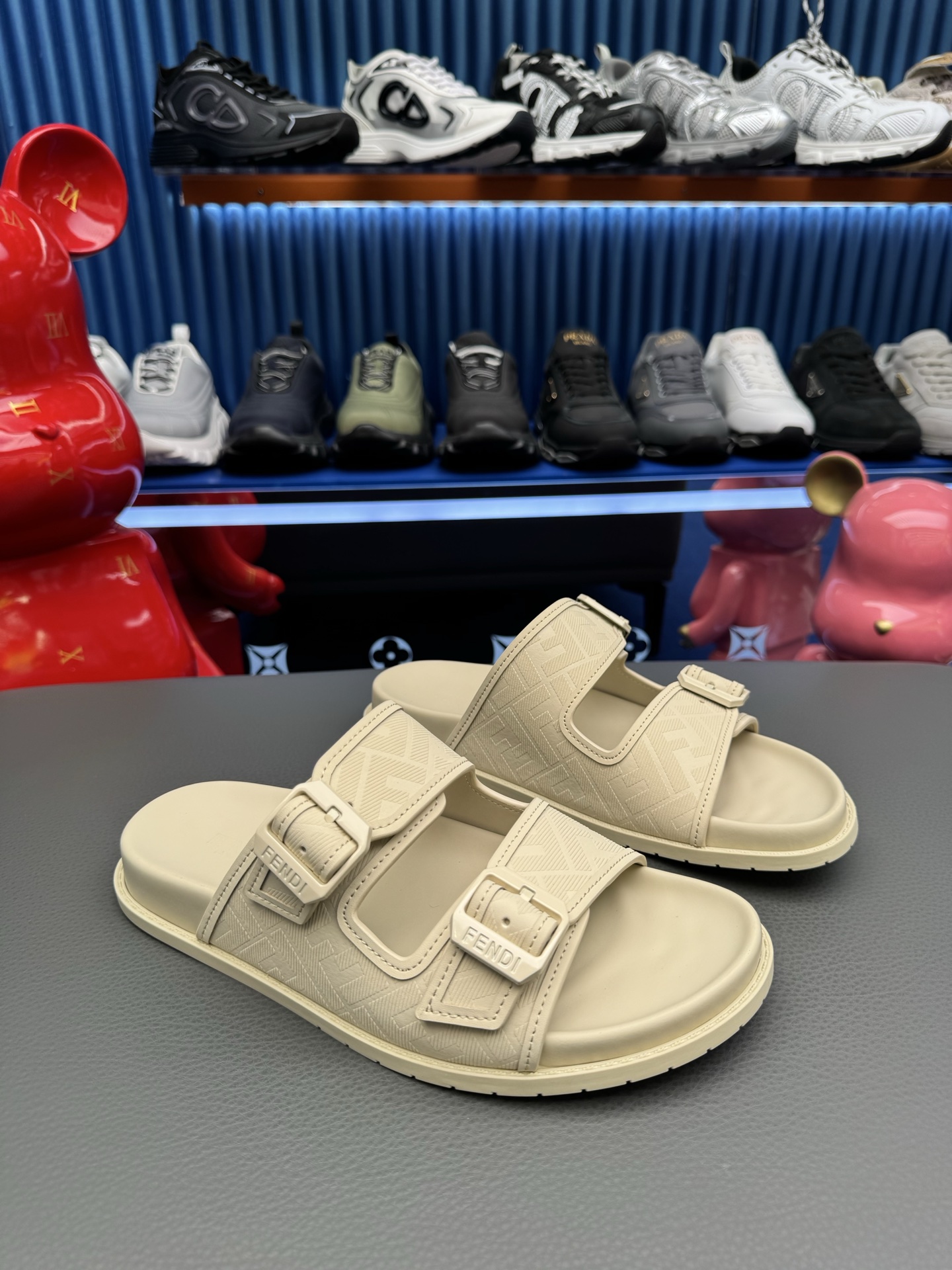[Fendi] 펜디 '몬스터' 프리미엄 남성 슬라이드 슬리퍼 샌들 신발