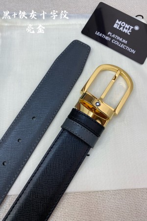 몽블랑(MONTBLANC) 레더 핀 버클 벨트