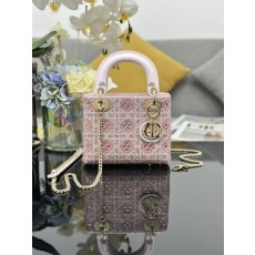 [Dior] 레이디 디올 미니 자수 & 크리스탈 백 토트백 가방