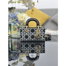 [Dior] 레이디 디-조이(D-Joy) 미니 자수 & 핑크 비즈 백 토트백 가방