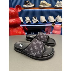 [LV] 루이비통 남성 카프스킨 레저 슬라이드 샌들 슬리퍼 신발