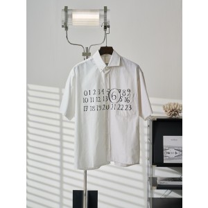 메종마르지엘라(Maison Margiela) 넘버 프린팅 패치워크 반팔 셔츠 의류