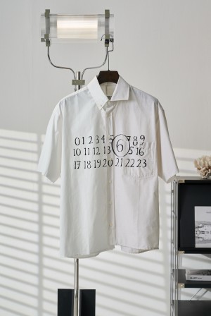메종마르지엘라(Maison Margiela) 넘버 프린팅 패치워크 반팔 셔츠 의류